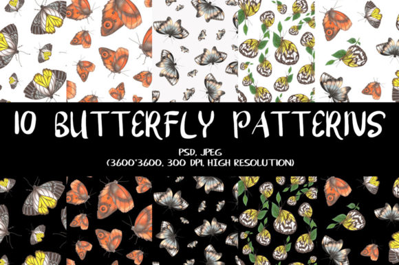 10 Hand-Drawn Butterfly Patterns: Bringing Nature’s Elegance into Your Creative Projects