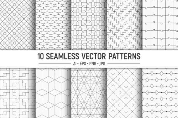 10 Seamless Line Art Vector Patterns: A Strategic Resource for Design and Brand Consistency