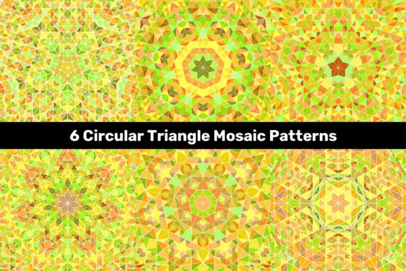 6 Circular Triangle Mosaic Patterns: A Practical Evaluation of a Versatile Design Asset Package