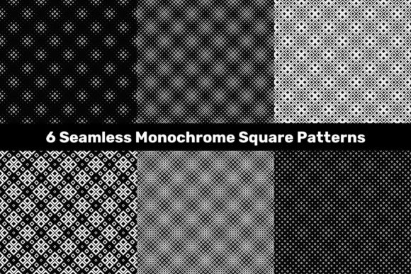 6 Seamless Monochrome Square Patterns for Every Creative Project