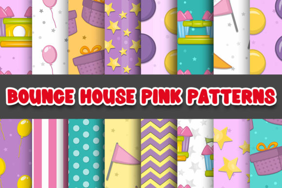 Bounce House Pink Patterns Papers Bring Playful Elegance to Any Creative Project