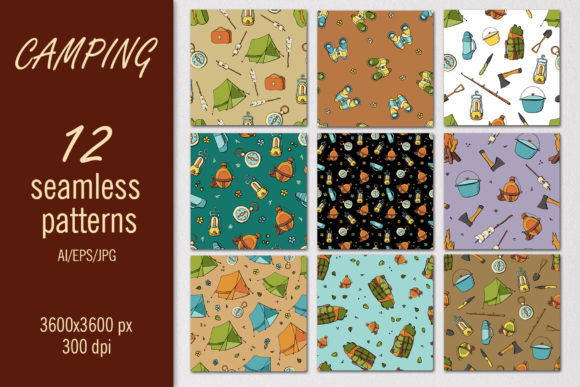 Camping - Patterns: A Versatile Design Collection for Creative Projects