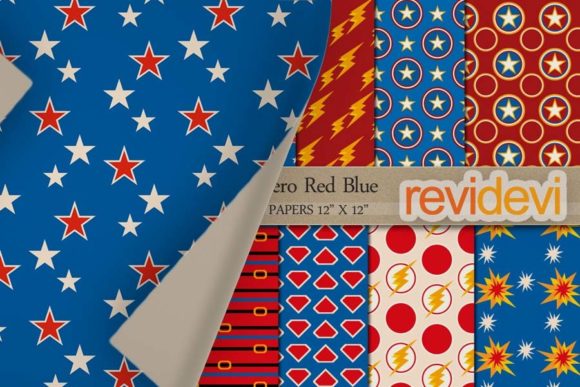 Classic Superhero Patterns: Bringing Bold Red-and-Blue Energy to Your Creative Projects