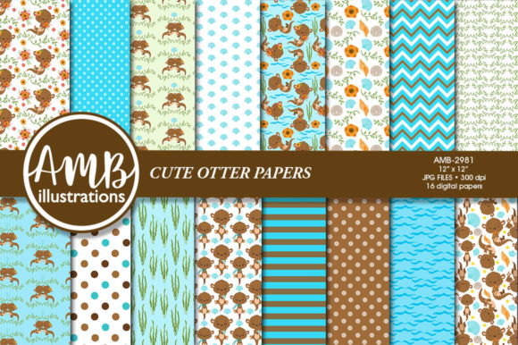 Cute Little Otters Patterns: Versatile Design Assets for Creators and Entrepreneurs