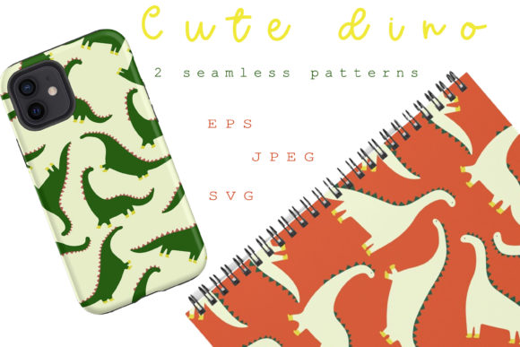 Cute Patterns with Dinosaurs