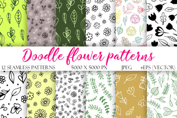 Doodle Flower Patterns Seamless Background: A Versatile Design Essential for Modern Creatives