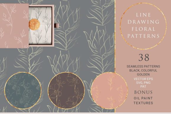 Elegant Orchid Line Drawing Patterns