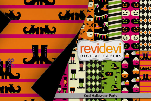 Elevate Your Seasonal Projects with the Halloween Party Patterns Digital Scrapbook Papers Pack
