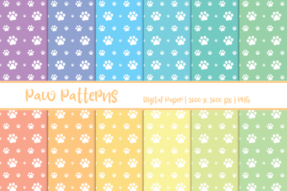 Paw Patterns Digital Paper: A Versatile Design Resource for Creators and Businesses