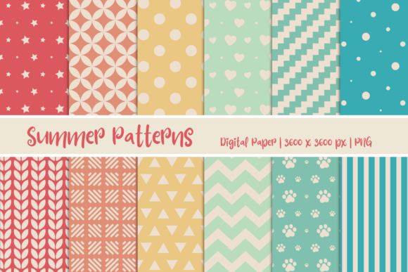 Summer Patterns Digital Paper Adds Style to Everyday Projects
