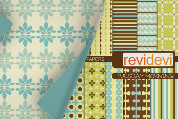 The Allure of Turquoise Green Patterns in Digital Scrapbooking